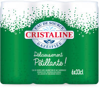 CRISTALINE Eau de Source Pétillante canette 6x33cl