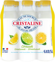 CRISTALINE Eau de Source au jus de fruits CITRONNADE 6x50cl