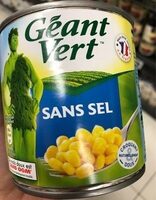 1 / 2 Mais Sans Sel Ajoute Geant Vert