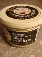 Préparation culinaire à base de crème et morilles