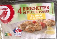 Brochette de filet de pouket au thym et Citron