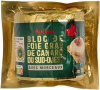 Bloc de foie gras de canard du Sud-Ouest avec morceaux