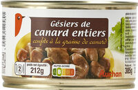 Gésiers de canard entiers confits à la graisse de canard