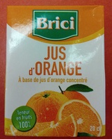 Jus d'orange à base de jus d'orange concentré
