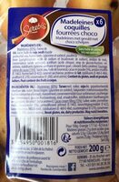 Madeleines Coquilles - Fourrées choco