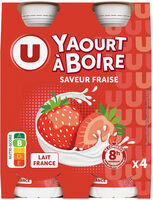 Yaourt à boire sucré saveur fraise 4x180g