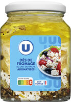 Fromage pasteurisé lait de vache dés aromatisés 60%mg bocal 300g