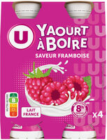 Yaourt à boire sucré saveur framboise