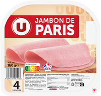 Jambon de Paris sans couenne - x4 tranches, 160g