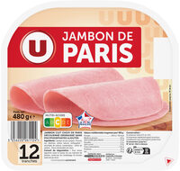 Jambon de Paris sans couenne - x12 tranches, 480g