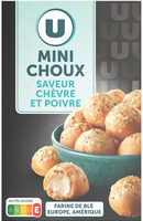 Biscuits apéritifs Mini choux saveur chèvre et poivre paquet de 60g