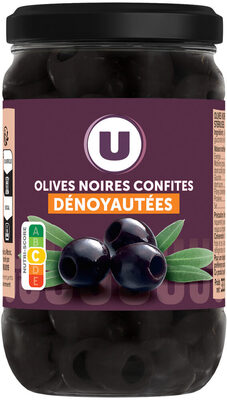 Olives noires confites dénoyautées