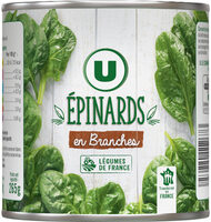 Epinards en branches - Boîte de 265g net égoutté