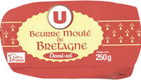 Beurre moulé de Bretagne demi-sel 80% MG plaquette de 250g