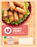 Mini nem au porc 10x20g + sauce nuoc mam 20g soit 220g