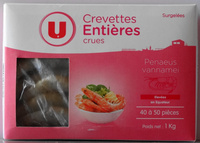 Crevettes entières crues