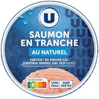 Saumon au naturel sans peau et sans arête boîte de 1/5, 112g