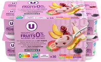 Yaourt 0% de matière grasse et allégé en sucres aux fruits 16x125g