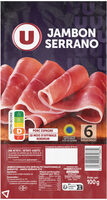Jambon Serrano - x6 tranches, 100g