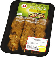 Brochette de filet de poulet au curry, 3 pièces, 450g
