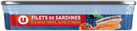 Filets de sardines tomate ,basilic et olives boîte de 1/6, 100g