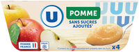 Purée de fruits aux pommes sans sucres ajoutés 4x100g