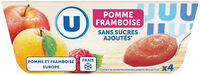 Purée de fruits parfum pommes et framboise sans sucres ajoutés 4x100g