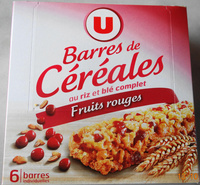 Barres céréales, fruits rouges (riz & blé complet)