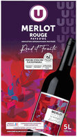 Vin rouge IGP Pays d'Oc Merlot Fontaine à vin 5 litres