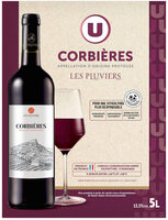 Vin rouge AOP Corbières Les Pluviers fontaine à vin 5L