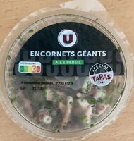 Encornets géants sauce ail et persil, transformé en France, barquette,120g