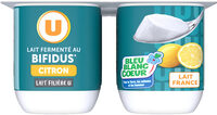 Lait fermenté au bifidus sucré saveur citron 4x125g