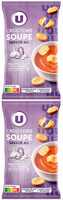 Croûtons ronds frits pour soupe saveur ail 2x90g - 180g