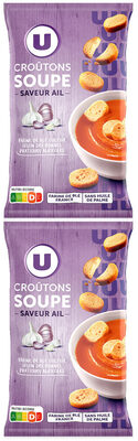 Croûtons ronds frits pour soupe saveur ail 2x90g - 180g