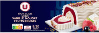 Bûche glacée parfum vanille, nougat, fruits rouges, 548g