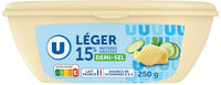 Matière grasse laitière légère 1/2 sel 15%MG, barquette de 250g