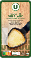 Fromage à Raclette au lait pasteurisé frottée au vin blanc 27%mg