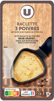 Fromage à Raclette au lait pasteurisé aux 3 poivres 27%mg, 300g