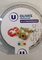 Olives vertes dénoyautées (aux poivrons rouges et herbes de provence)àla provencale, 150G