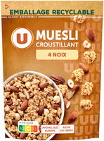 Céréales Muesli croustillant aux 4 noix paquet de 500g