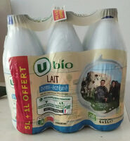 Lait UHT 1/2 écrémé bouteille 5x1 litre + 1l offert