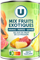 Mélanges de fruits tropicaux préservés au jus de fruits de la passion
