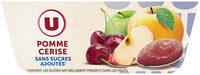 Purée de pommes er de cerises sans sucres ajoutés