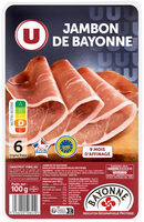 Jambon de Bayonne IGP - x6 tranches, 100g