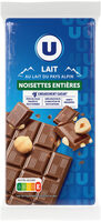 Chocolat au lait et noisettes 2 Tablettes de 100g