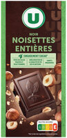 Chocolat noir et noisettes entières Tablette de 200g