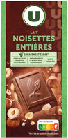 Chocolat au lait et aux noisettes entières Tablette de 200g