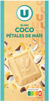 Chocolat blanc à la noix de coco et pétale de maïs Tablette de 200g