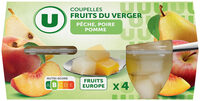 Coupelles fruits du verger à la poires, pêches et pommes 4x113g