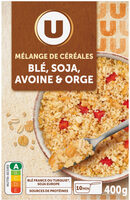 Mélange de céréales blé, soja, avoine et orge paquet de 400g